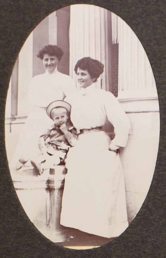 [Two women and a boy]