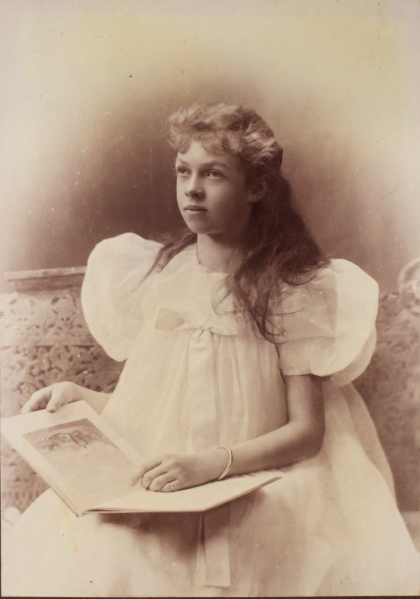 Unidentified girl with book