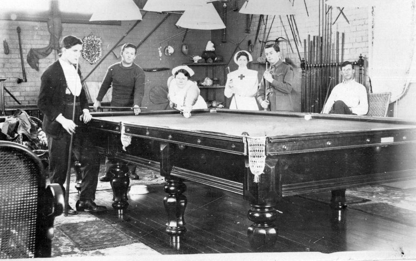  Playing pool at Booloomimbah Convalescent Home