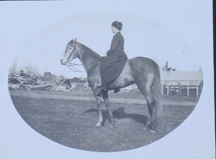 Woman on horseback
