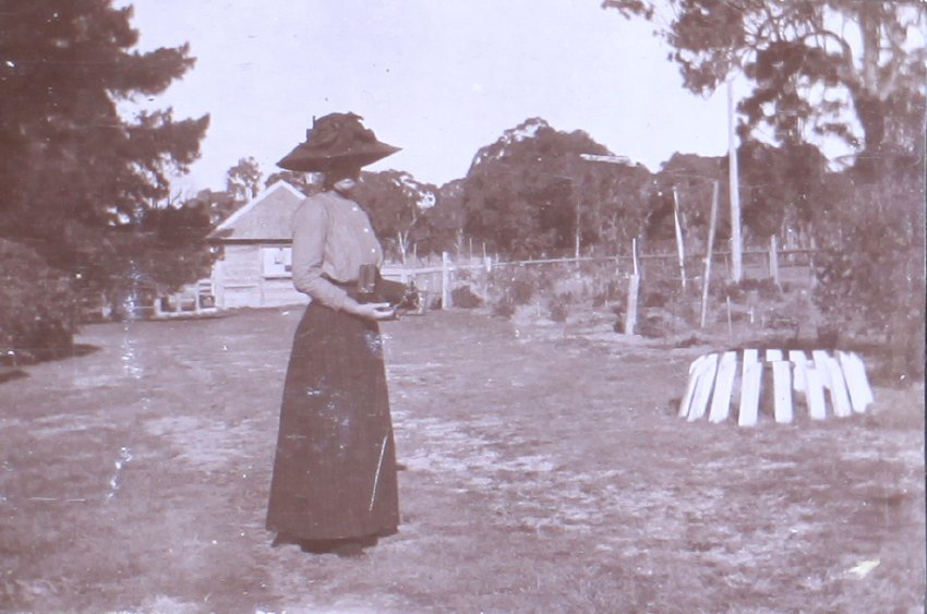 Unidentified woman in the garden