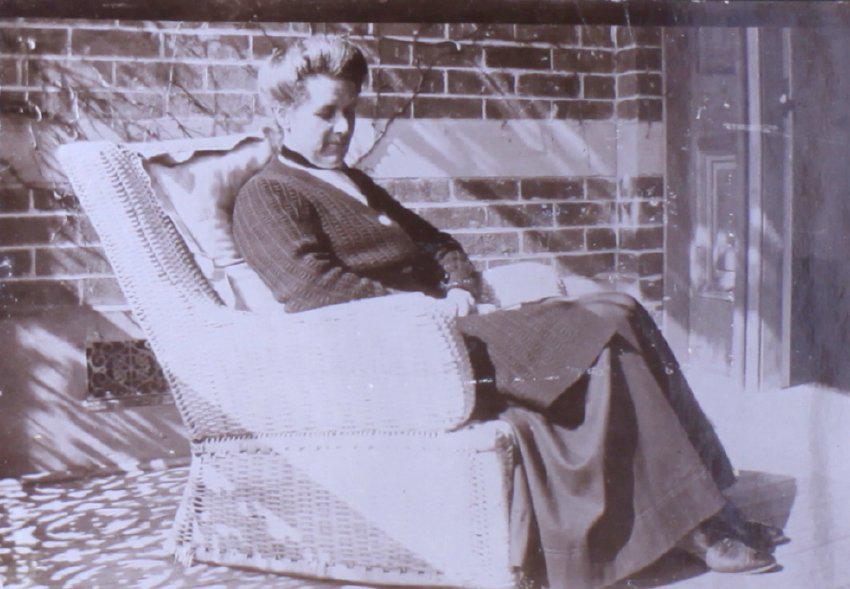 Unidentified woman in an armchair