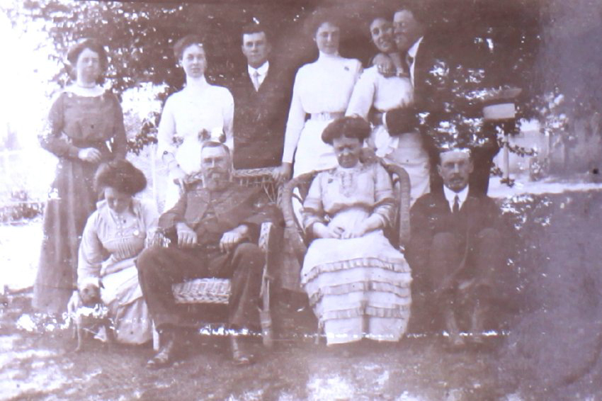 Group of four unidentified men and six women