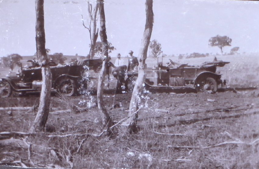 Two vehicles with unidentified man