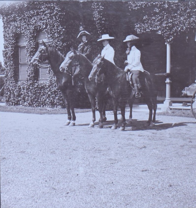 Three women on horseback