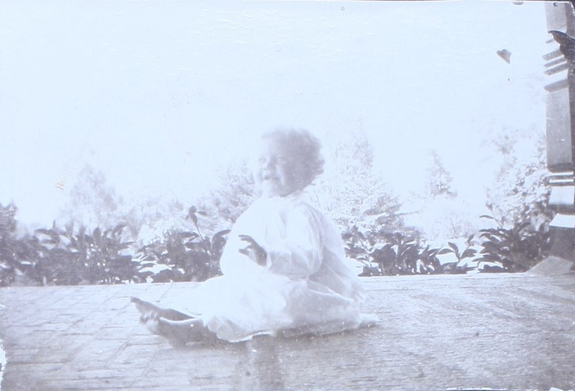 Young child on the verandah