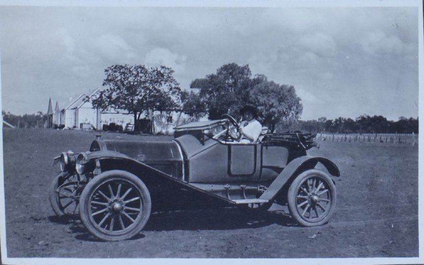 Woman sitting in a car
