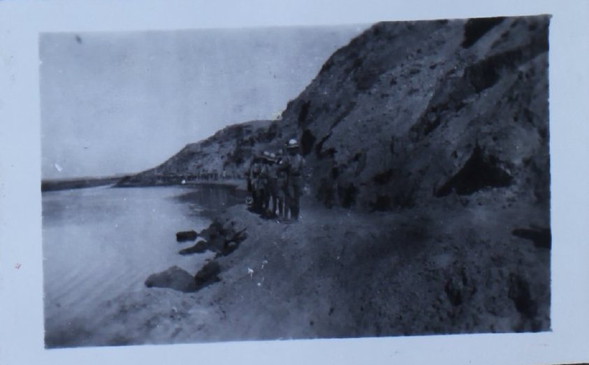 Soldiers beside the river