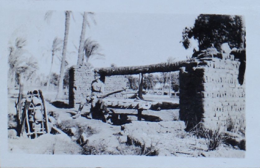 Officer near a water well