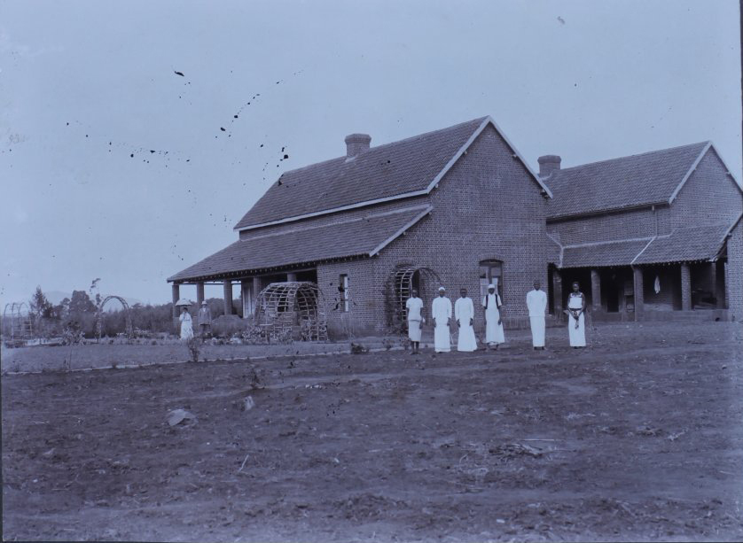 Unidentified building with staff outside