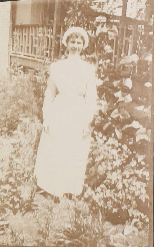 Unidentified nurse in the garden