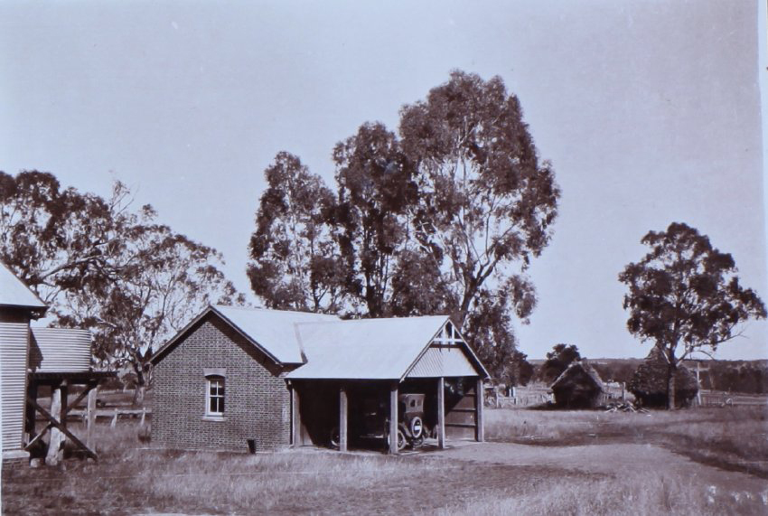Car in a farm building