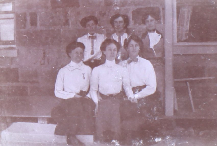 Six unidentified women