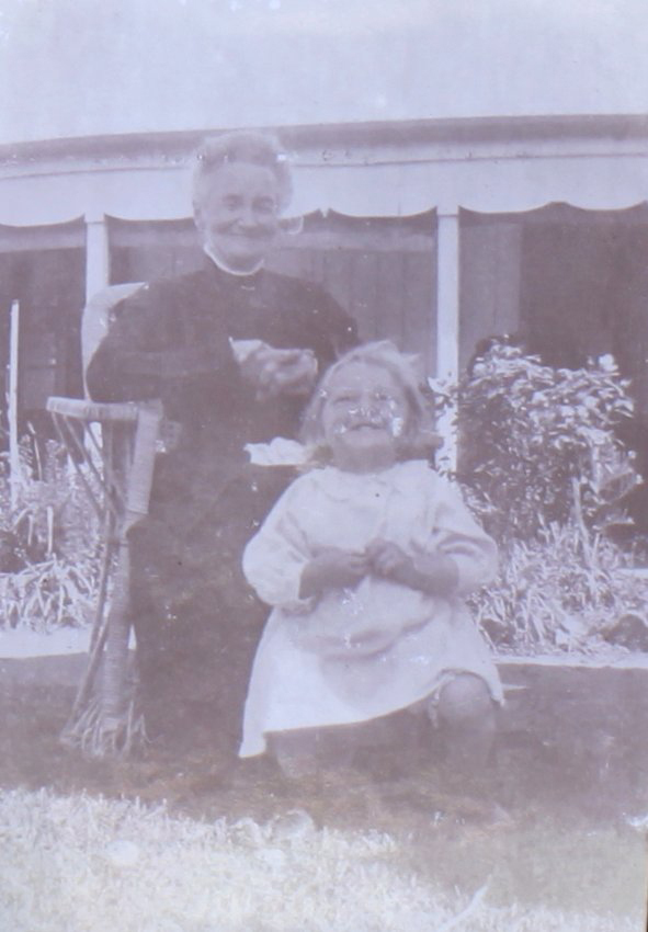 Unidentified woman and child