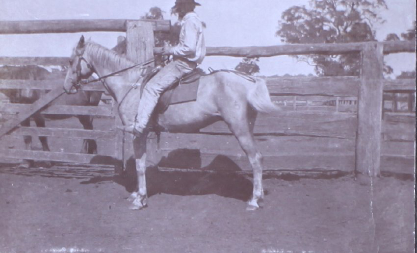 Unidentified workman on horseback