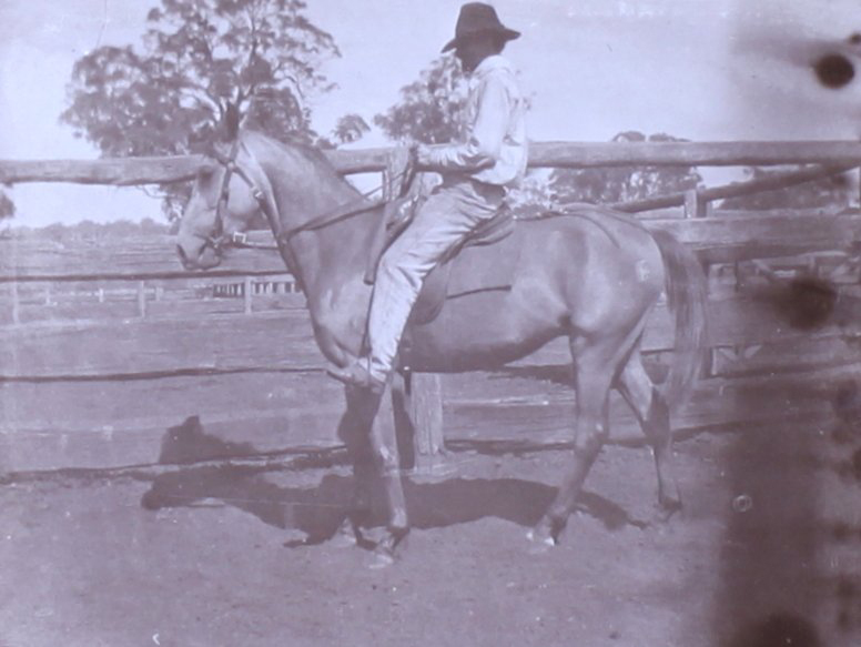 Unidentified workman on horseback