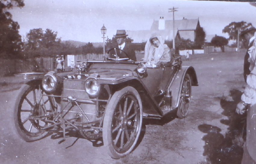 Unidentified couple in a car