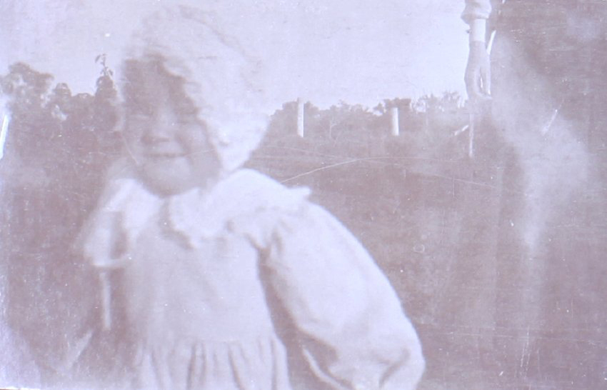 Unidentified child in the garden