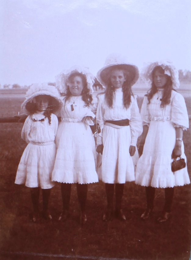 Group of four unidentified girls