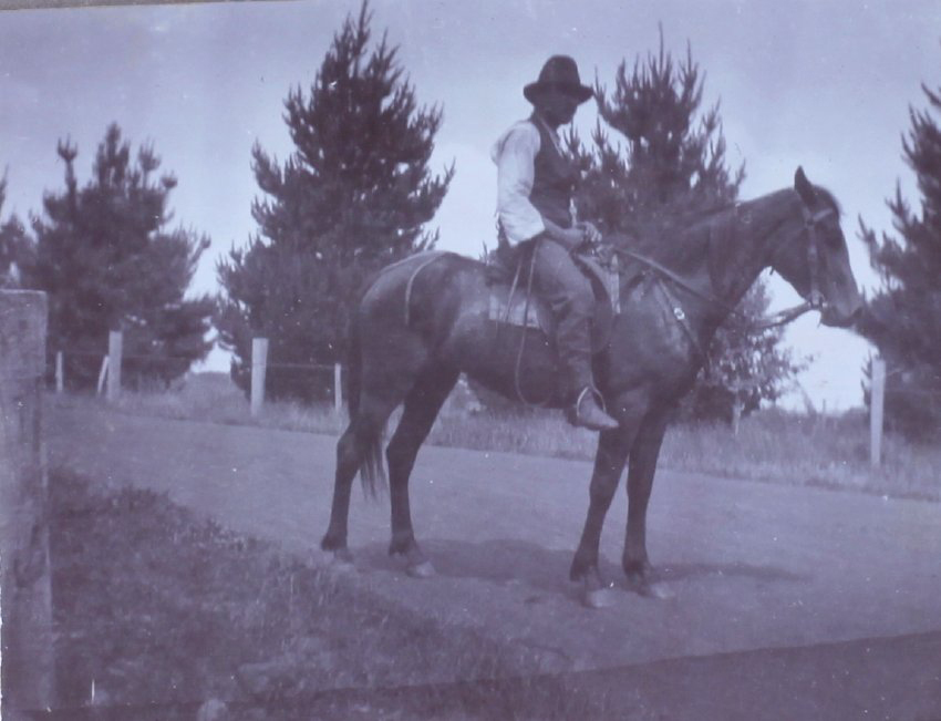Unidentified man on horseback