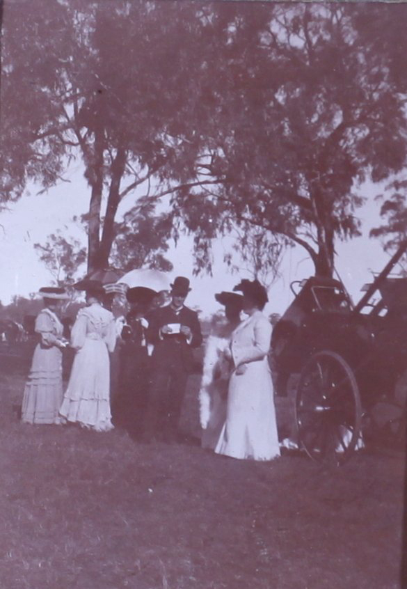 Group of unidentified man and women