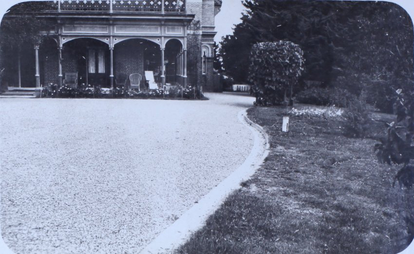 View of gardens and house