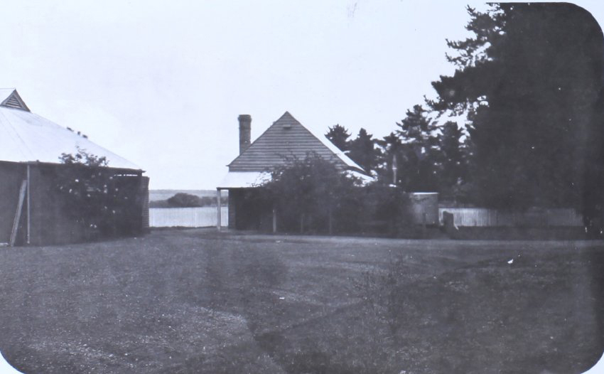 View of buildings and lawn