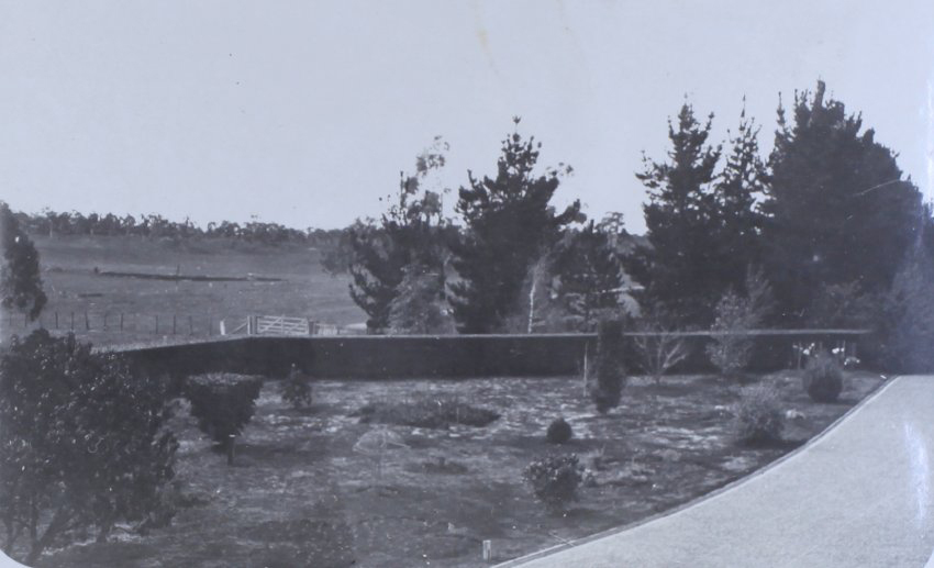 View from house over gardens and paddocks