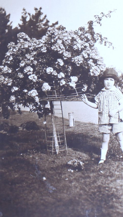 Unidentified child in the garden