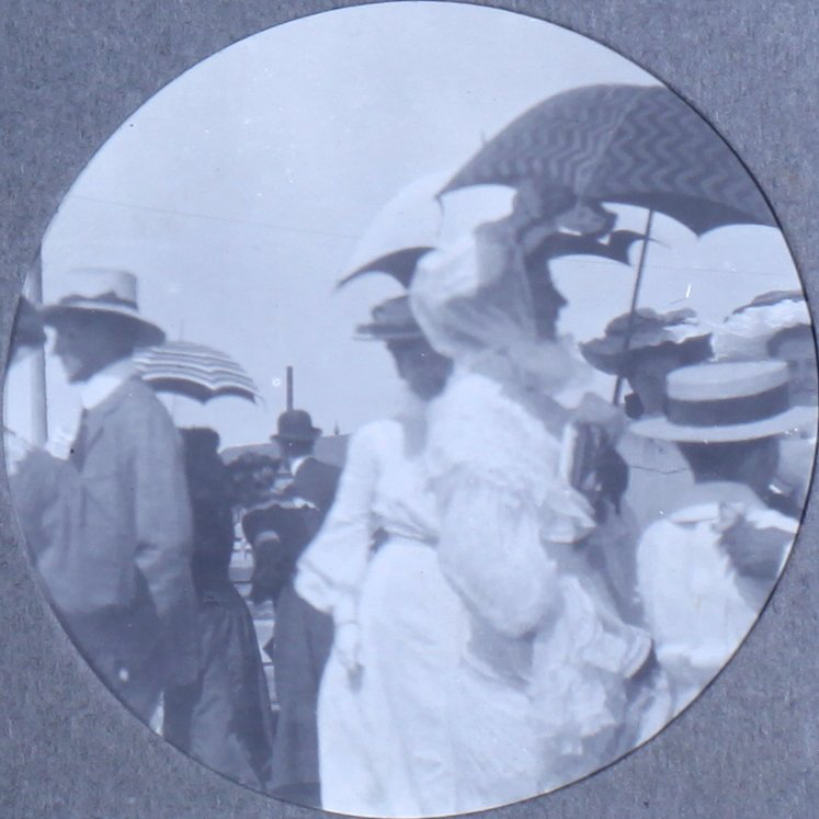 Undentified group of people at an event outdoors