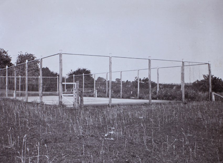 The lower tennis court