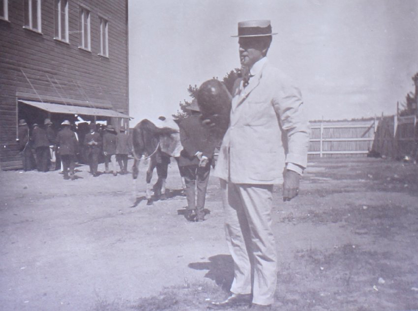 Unidentified man at the races