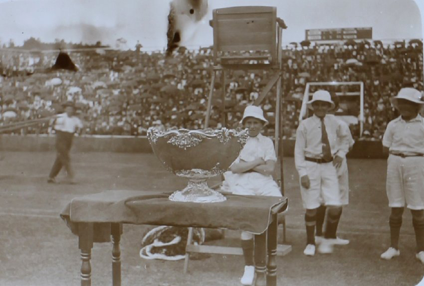 Trophy at a sporting event