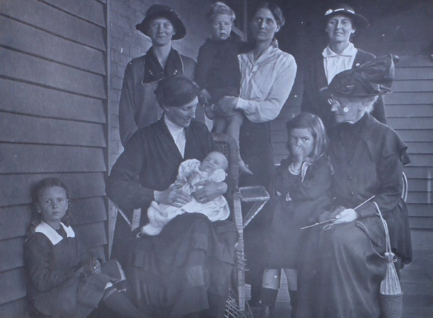 Unidentified group of women and children