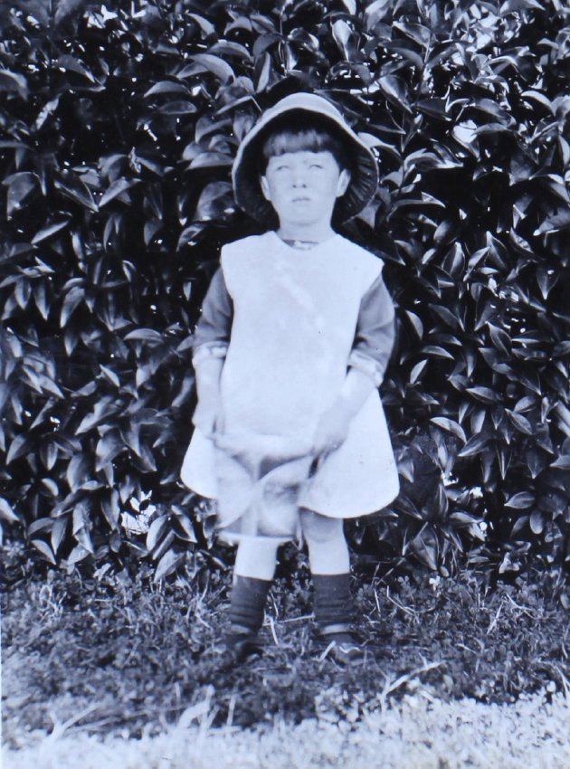 Unidentified child in the garden