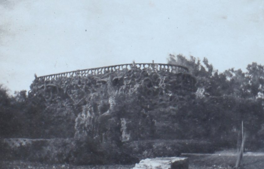 Structure in a park area