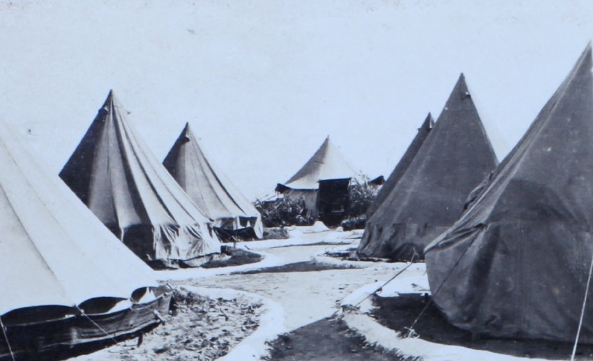 Group of six tents