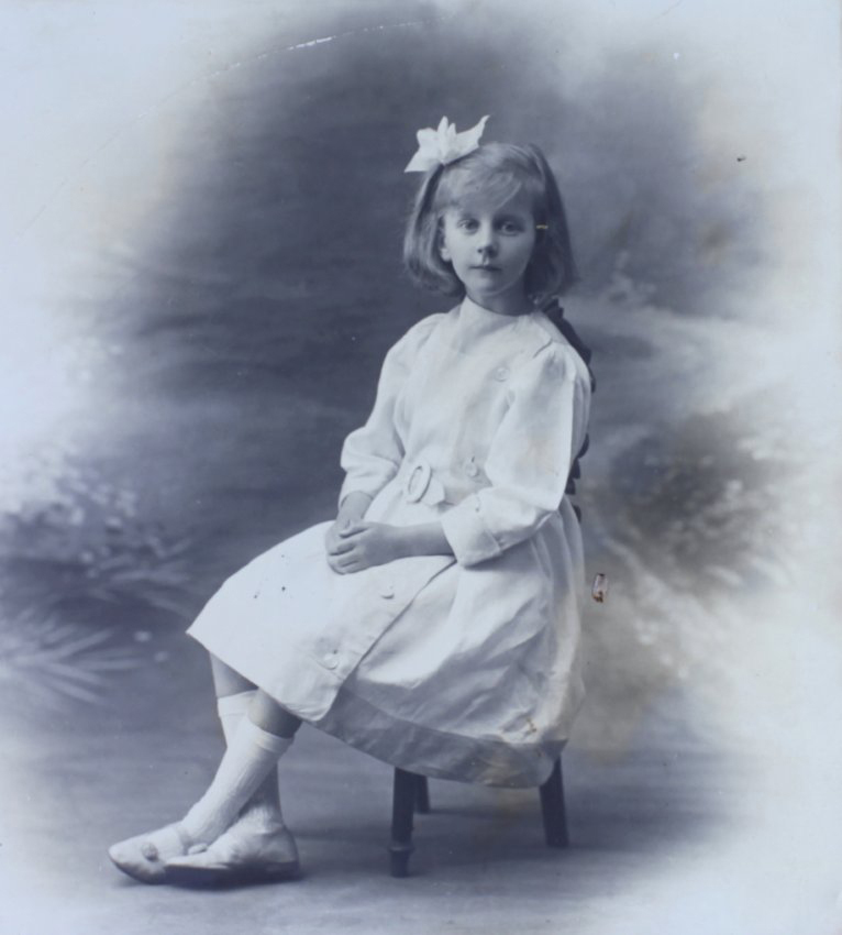 Girl sitting in a chair