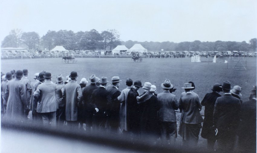 Crowd watching horse events
