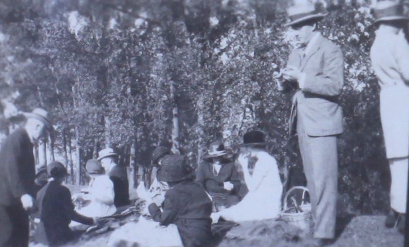 Group of men and women on a picnic
