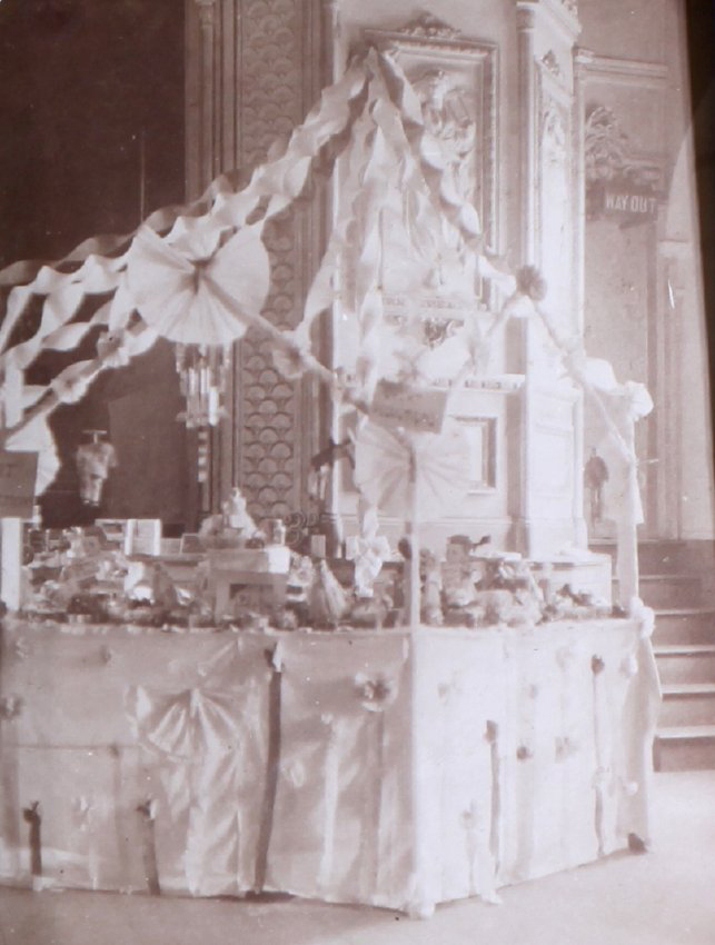 Decorated table in a hall