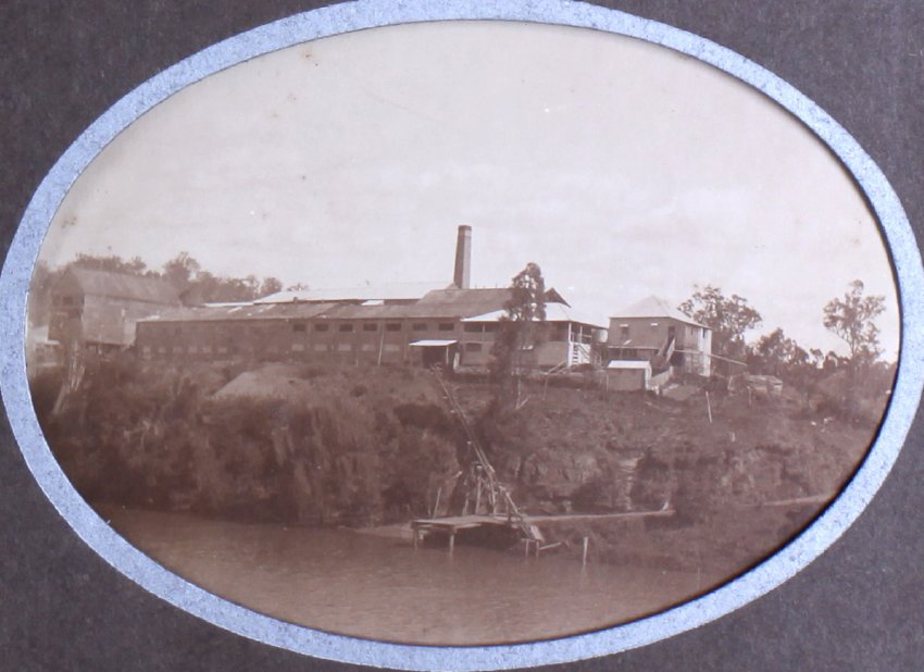 Industrial operation beside a river