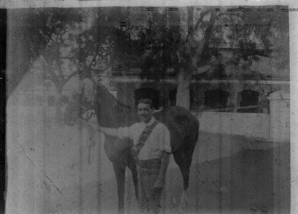Soldier with his horse