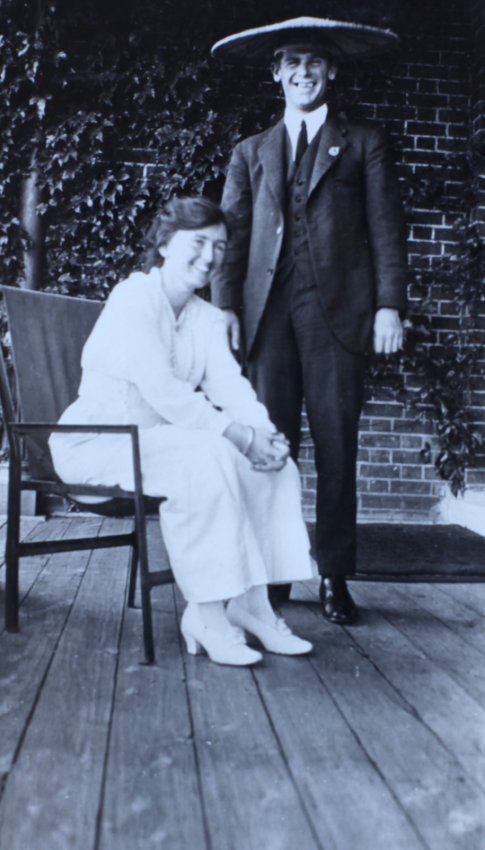 Man and woman on the verandah