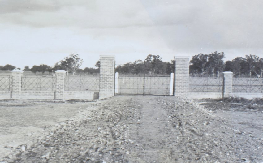 Newly constructed front gate and fence