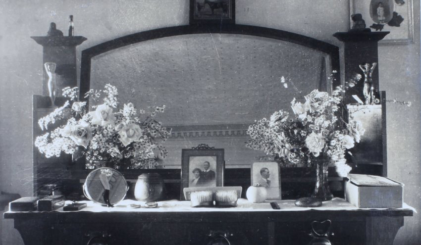 Top of dressing table