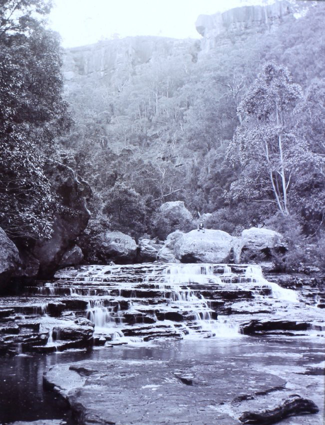 View of a low waterfall / cascade