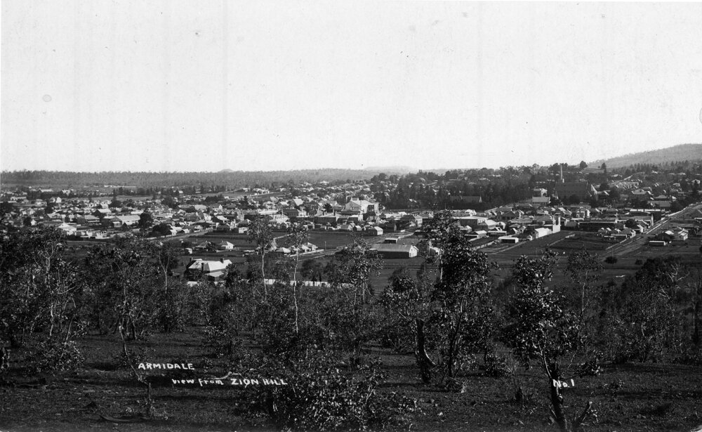 Armidale, view from Zion Hill, postcard
