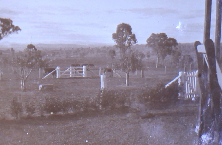 View of countryside from a building