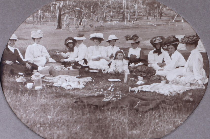Unidentified group of women and children